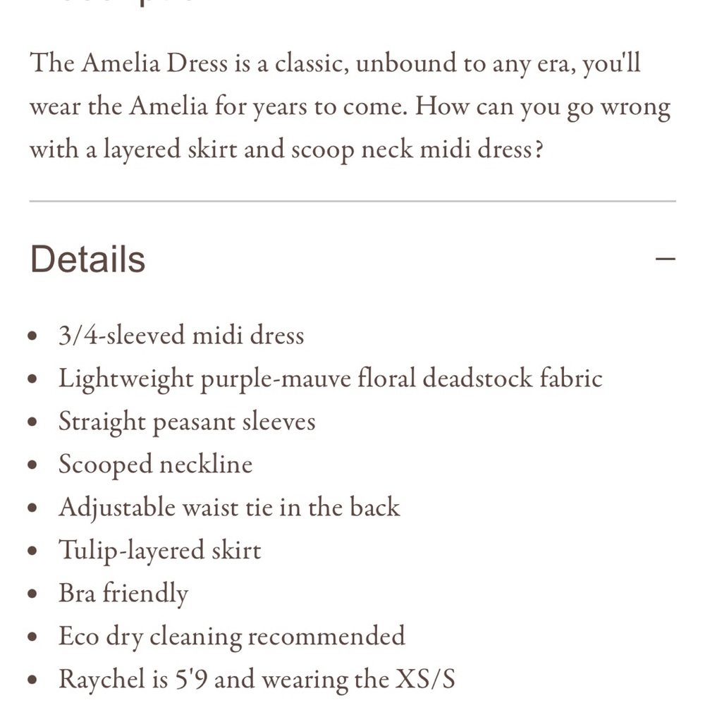 Christy Dawn Amelia Midi Dress 3/4 Sleeve Sage Ditsy Gray & White Size Small - Picture 12 of 14